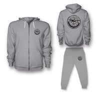 Thumbnail for Aviation Lovers Designed Zipped Hoodies & Sweatpants Set