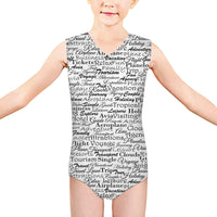 Thumbnail for Aviation Lovers Texts Designed Kids Swimsuit