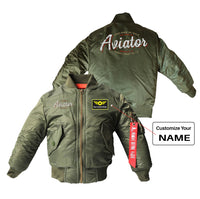 Thumbnail for Aviator - Dont Make Me Walk Designed Children Bomber Jackets