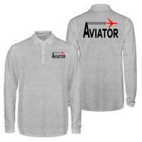 Thumbnail for Aviator Designed Long Sleeve Polo T-Shirts (Double-Side)