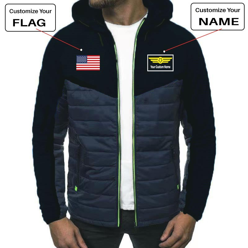 Custom Flag & Name with "Badge 1" Designed Sportive Jackets