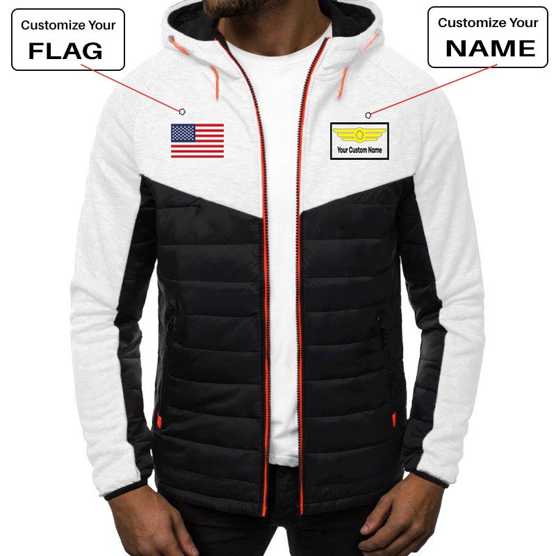 Custom Flag & Name with "Badge 1" Designed Sportive Jackets