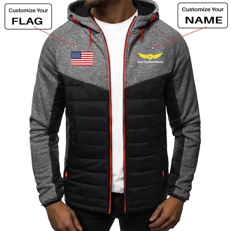 Custom Flag & Name with "Badge 2" Designed Sportive Jackets