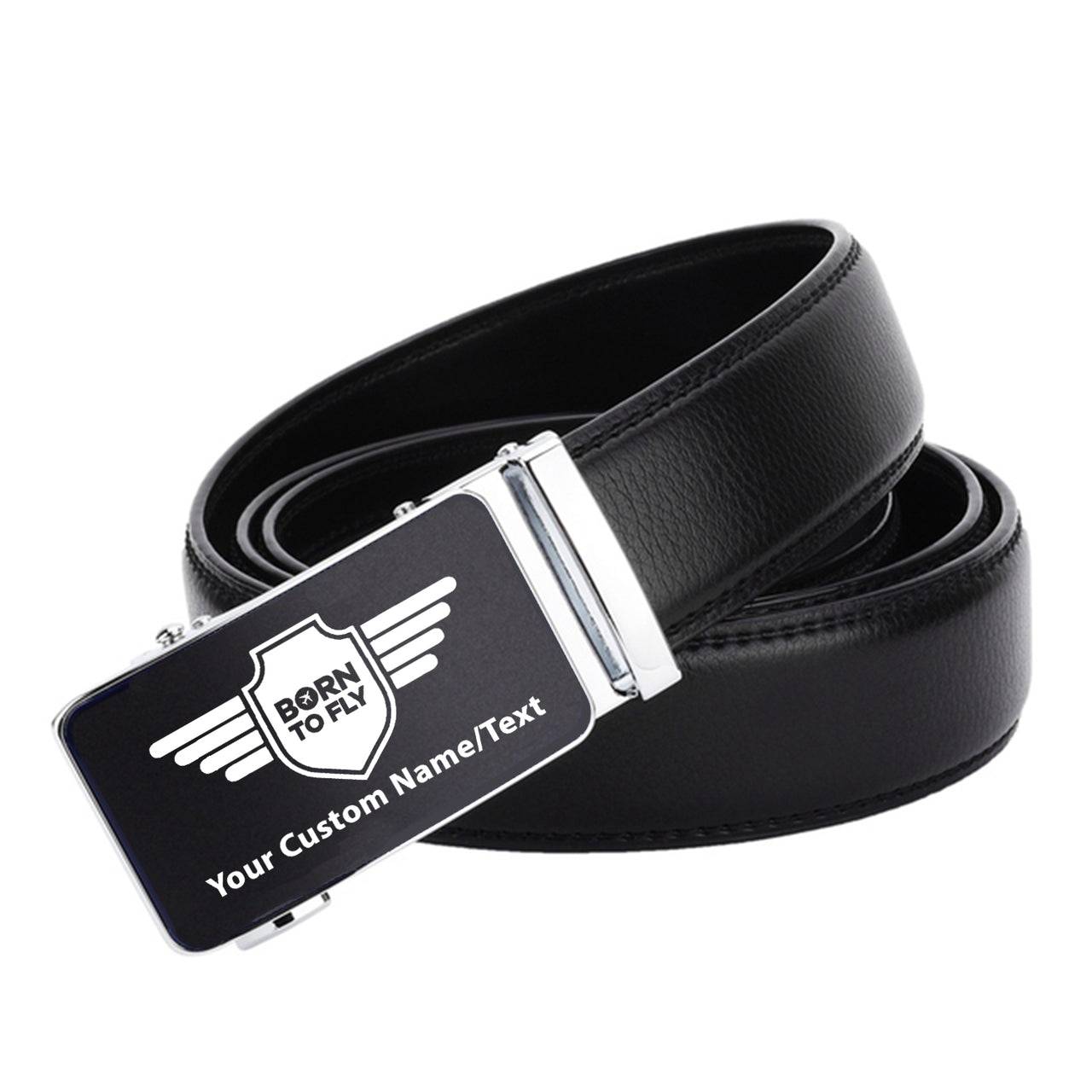 Custom Name "Badge 5" Designed Men Belts