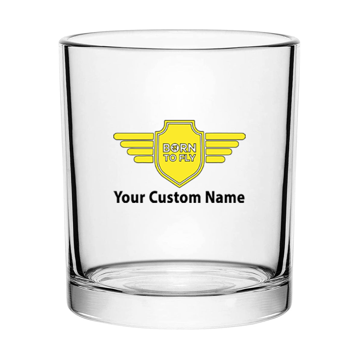 Custom Name "Badge 5" Designed Special Whiskey Glasses
