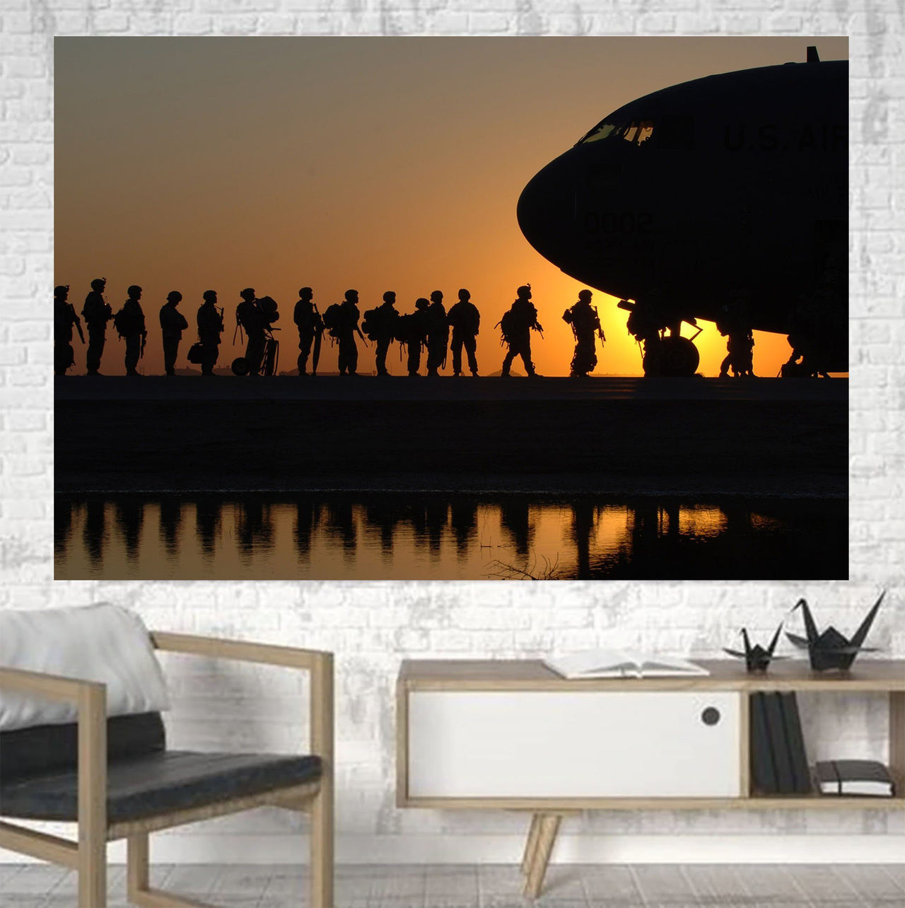 Band of Brothers Theme Soldiers Printed Canvas Posters (1 Piece) Aviation Shop 