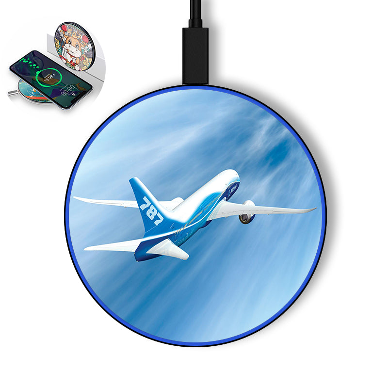 Beautiful Painting of Boeing 787 Dreamliner Designed Wireless Chargers