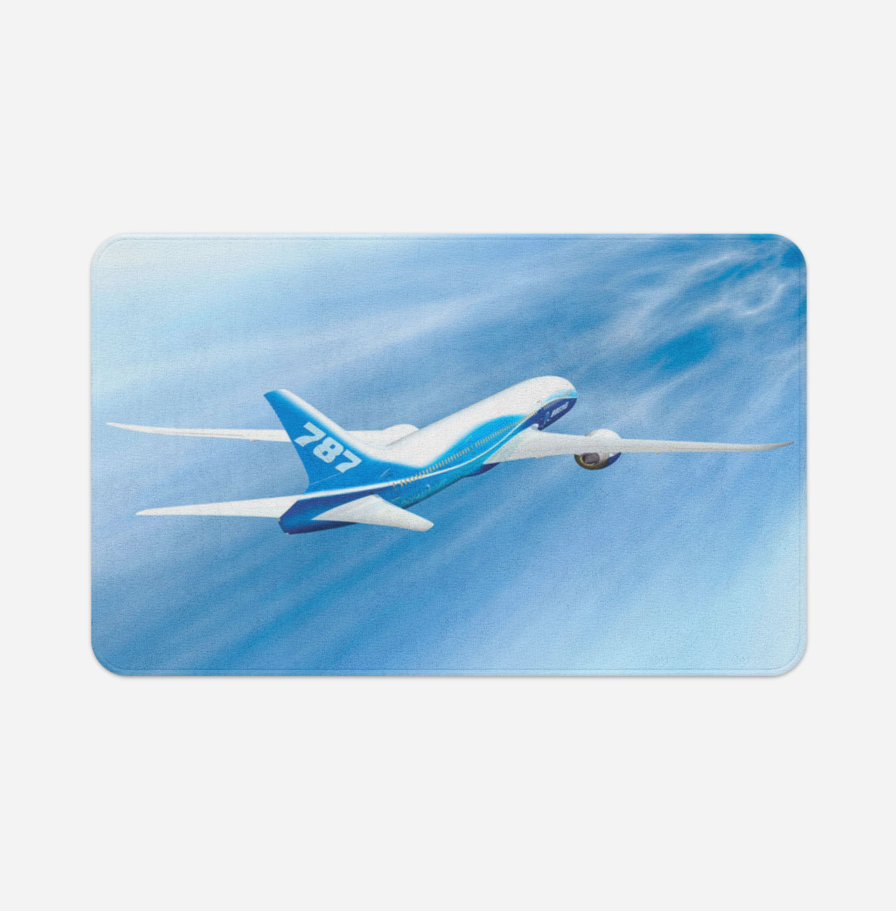 Beautiful Painting of Boeing 787 Dreamliner Designed Bath Mats
