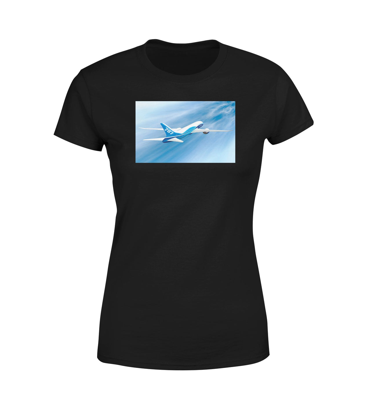 Beautiful Painting of Boeing 787 Dreamliner Designed Women T-Shirts