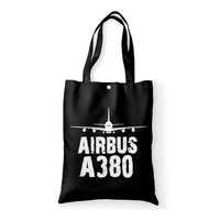 Thumbnail for Airbus A380 & Plane Designed Tote Bags