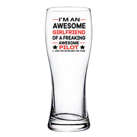 Thumbnail for I am an Awesome Girlfriend Designed Pilsner Beer Glasses