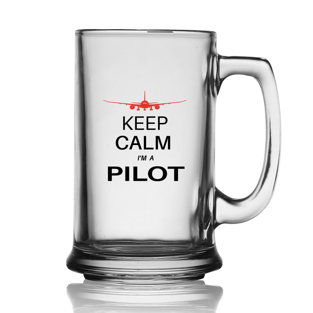 Pilot (777 Silhouette) Designed Beer Glass with Holder