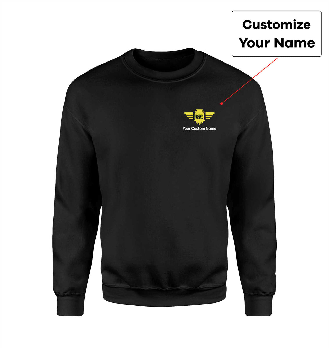 Custom Name with Badge 5 Designed Sweatshirts