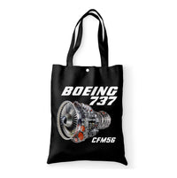 Thumbnail for Boeing 737 Engine & CFM56 Designed Tote Bags