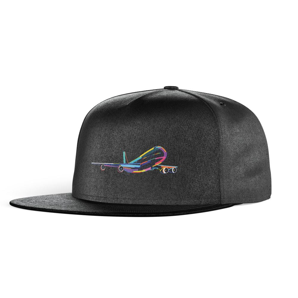 Multicolor Airplane Designed Snapback Caps & Hats