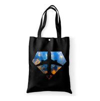 Thumbnail for Supermen of The Skies (Sunrise) Designed Tote Bags