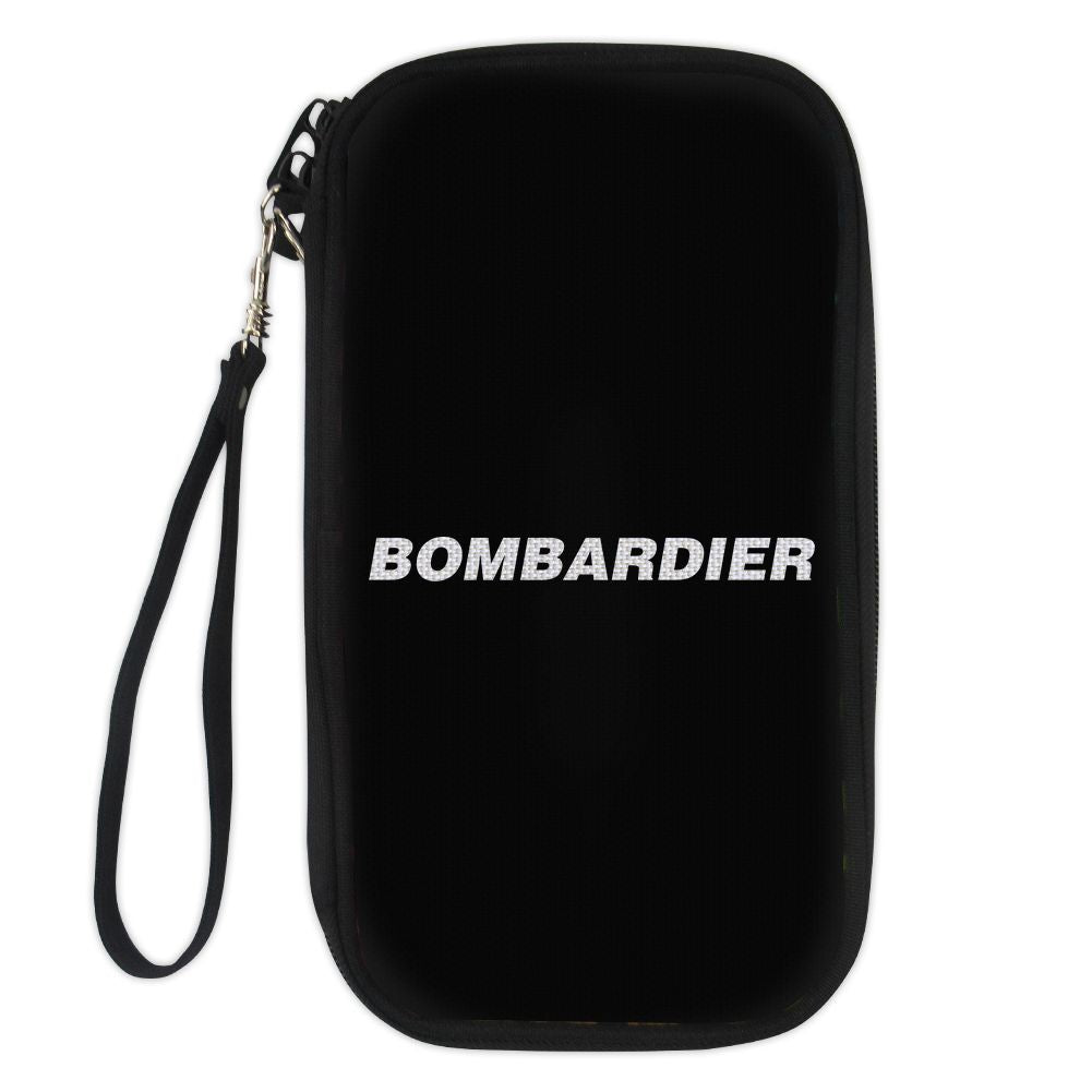 Bombardier & Text Designed Travel Cases & Wallets