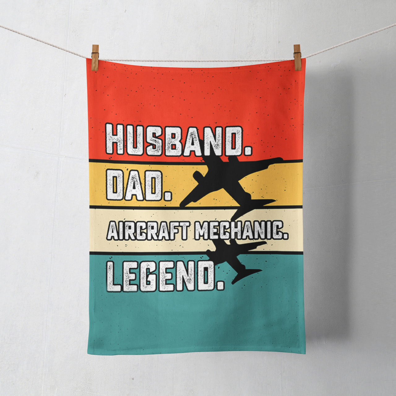 Husband & Dad & Aircraft Mechanic & Legend Designed Towels