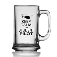 Thumbnail for Student Pilot (Helicopter) Designed Beer Glass with Holder