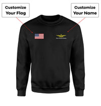 Thumbnail for Custom Flag & Name with Badge 3 Designed 3D Sweatshirts