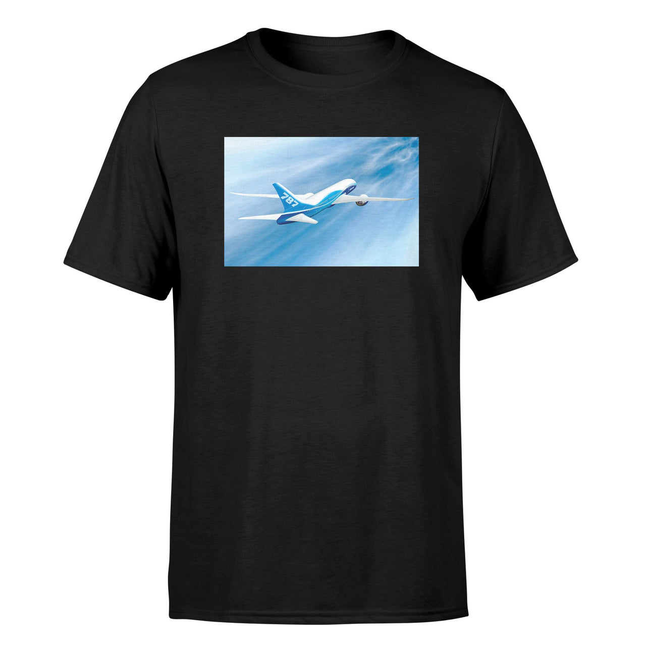 Beautiful Painting of Boeing 787 Dreamliner Designed T-Shirts