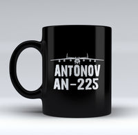 Thumbnail for Antonov AN-225 & Plane Designed Black Mugs