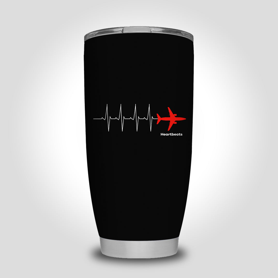 Aviation Heartbeats Designed Tumbler Travel Mugs