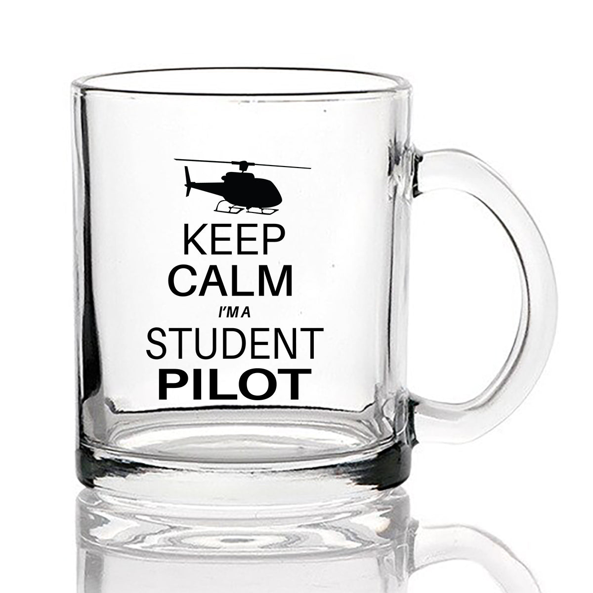 Student Pilot (Helicopter) Designed Coffee & Tea Glasses