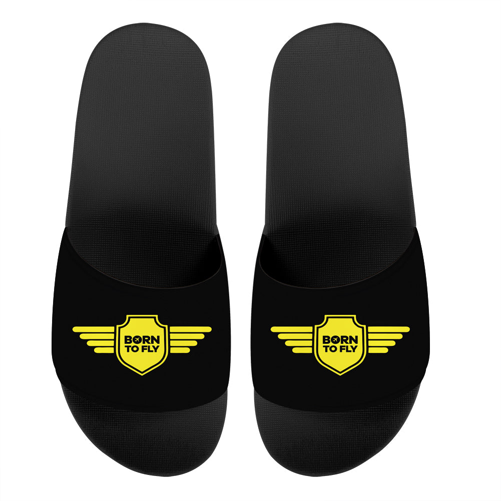 Born To Fly & Badge Designed Sport Slippers