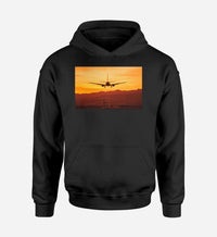 Thumbnail for Landing Aircraft During Sunset Designed Hoodies