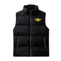 Thumbnail for Born To Fly & Badge Designed Puffy Vests