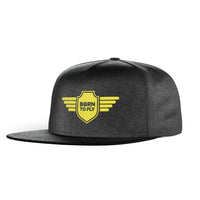 Thumbnail for Born To Fly & Badge Designed Snapback Caps & Hats