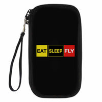Thumbnail for Eat Sleep Fly (Colourful) Designed Travel Cases & Wallets