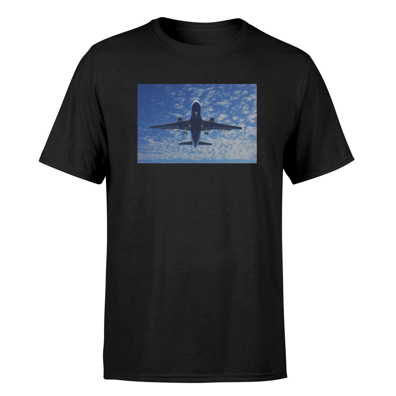 Airplane From Below Designed T-Shirts