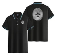 Thumbnail for Aviation Finger Print Designed Stylish Polo T-Shirts (Double-Side)