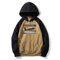 Thumbnail for Old Airplane Parked During Sunset Designed Colourful Hoodies