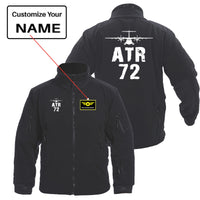 Thumbnail for ATR-72 & Plane Designed Fleece Military Jackets (Customizable)