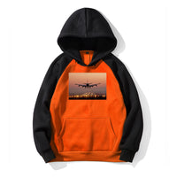 Thumbnail for Landing Boeing 747 During Sunset Designed Colourful Hoodies