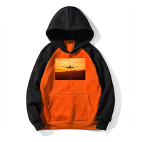 Thumbnail for Landing Aircraft During Sunset Designed Colourful Hoodies