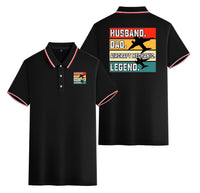 Thumbnail for Husband & Dad & Aircraft Mechanic & Legend Designed Stylish Polo T-Shirts (Double-Side)