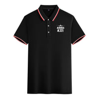 Thumbnail for Airbus A321 & Plane Designed Stylish Polo T-Shirts