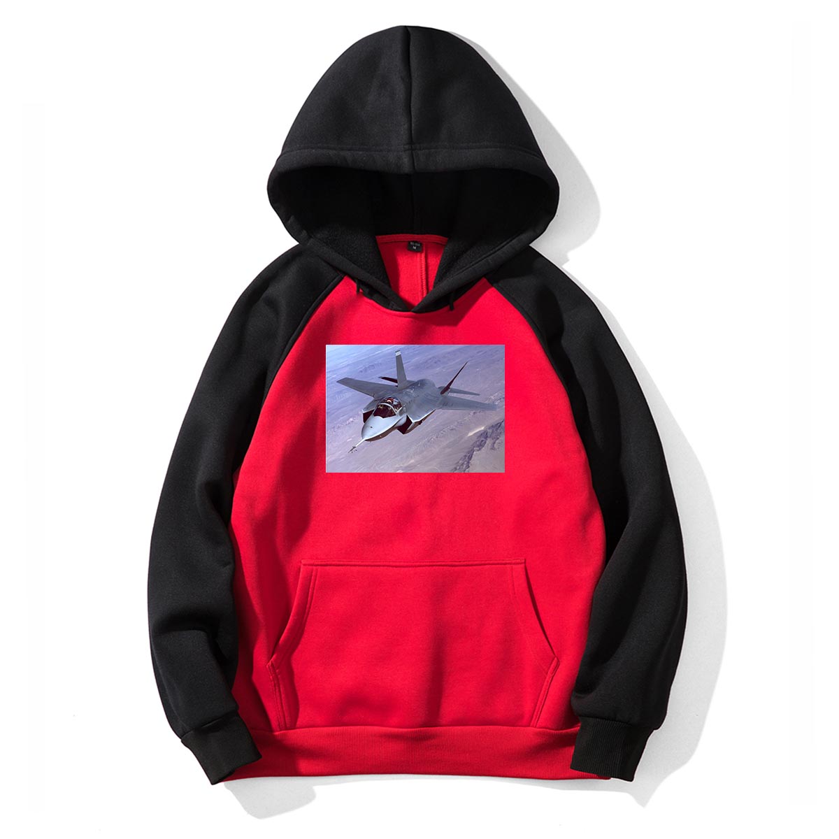 Fighting Falcon F35 Captured in the Air Designed Colourful Hoodies