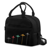 Thumbnail for Black & White Super Travel Icons Black Designed Lunch Bags