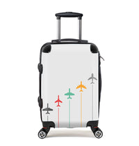 Thumbnail for Black & White Super Travel Icons Light Gray Designed Cabin Size Luggages