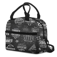Thumbnail for Black & White Super Travel Icons Designed Lunch Bags