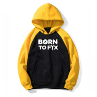 Thumbnail for Born To Fix Airplanes Designed Colourful Hoodies