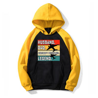 Thumbnail for Husband & Dad & Aircraft Mechanic & Legend Designed Colourful Hoodies