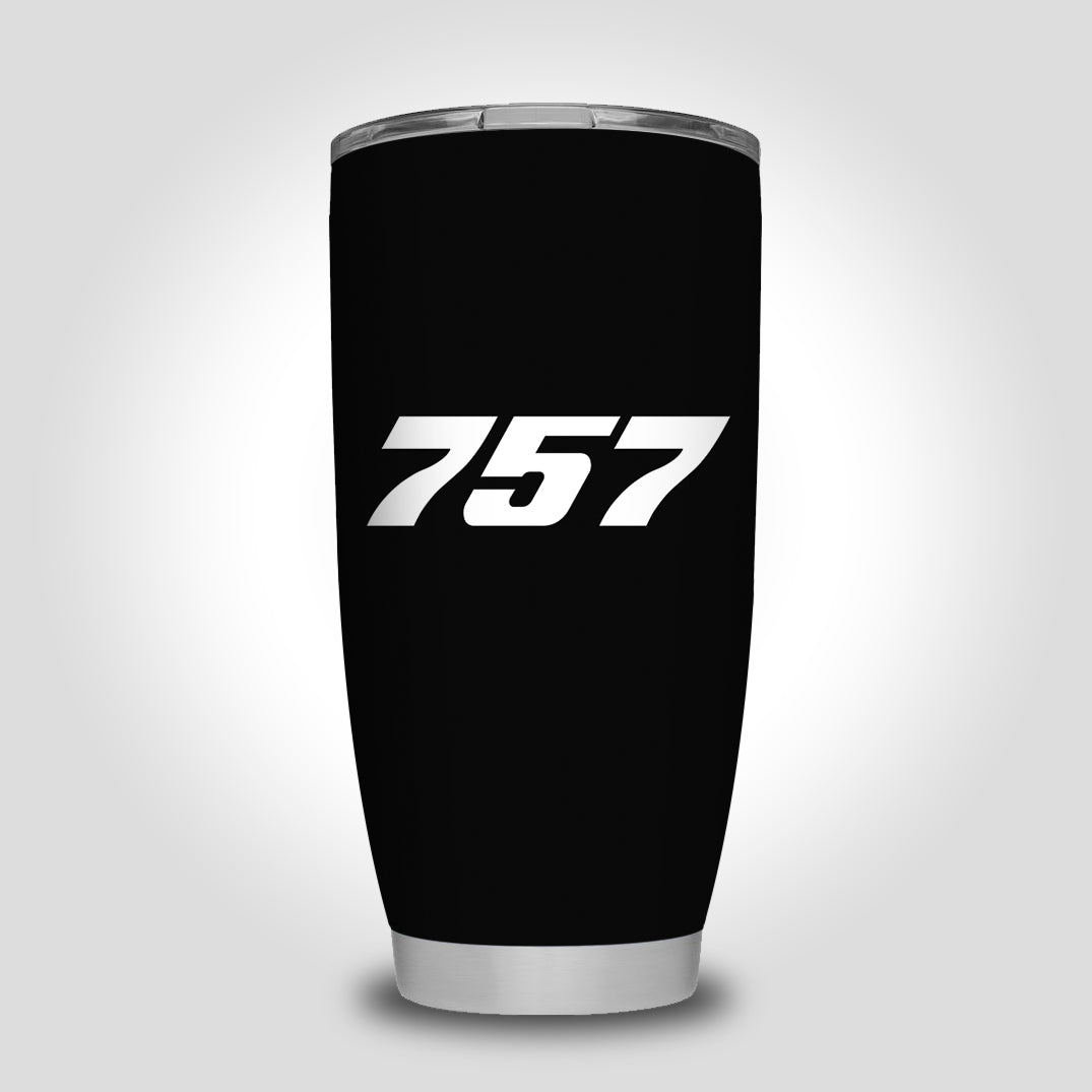 757 Flat Text Designed Tumbler Travel Mugs