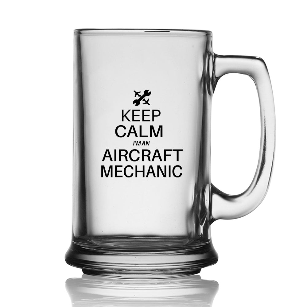 Aircraft Mechanic Designed Beer Glass with Holder