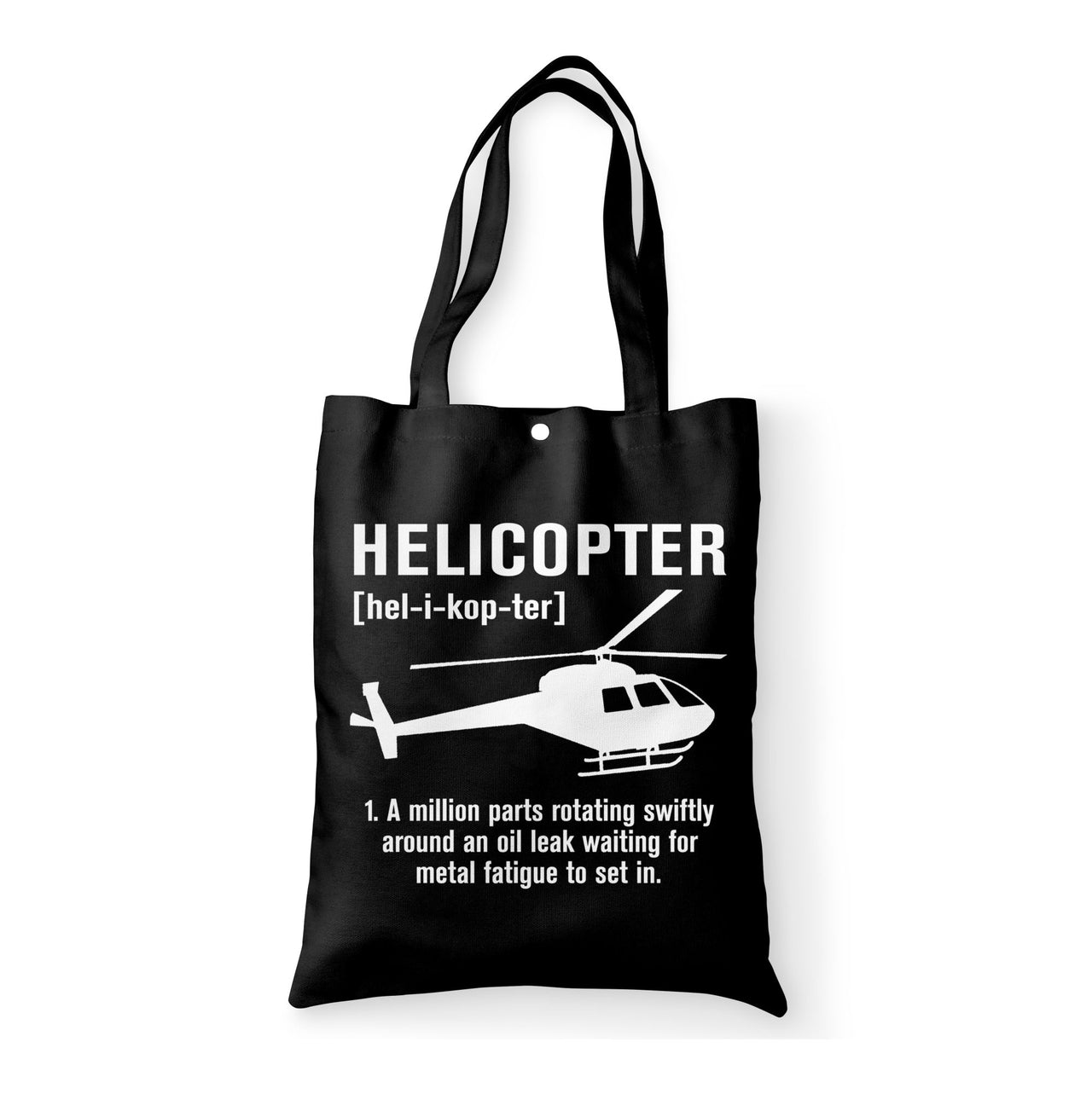 Helicopter [Noun] Designed Tote Bags